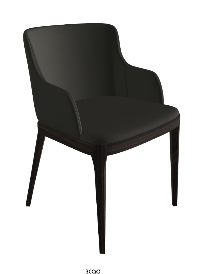 Magda Dining Armchair_Burned Oak Stained Ashwood_Synthetic Leather_London