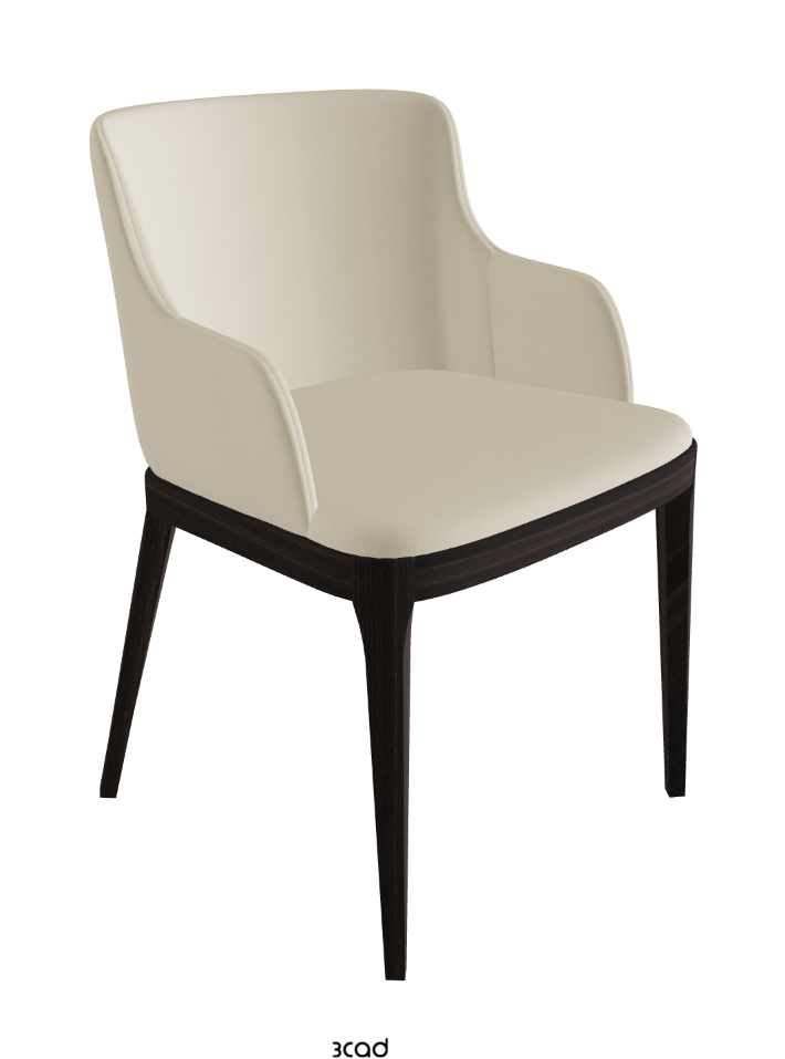 Magda Dining Armchair_Burned Oak Stained Ashwood_Synthetic Leather_Oyster