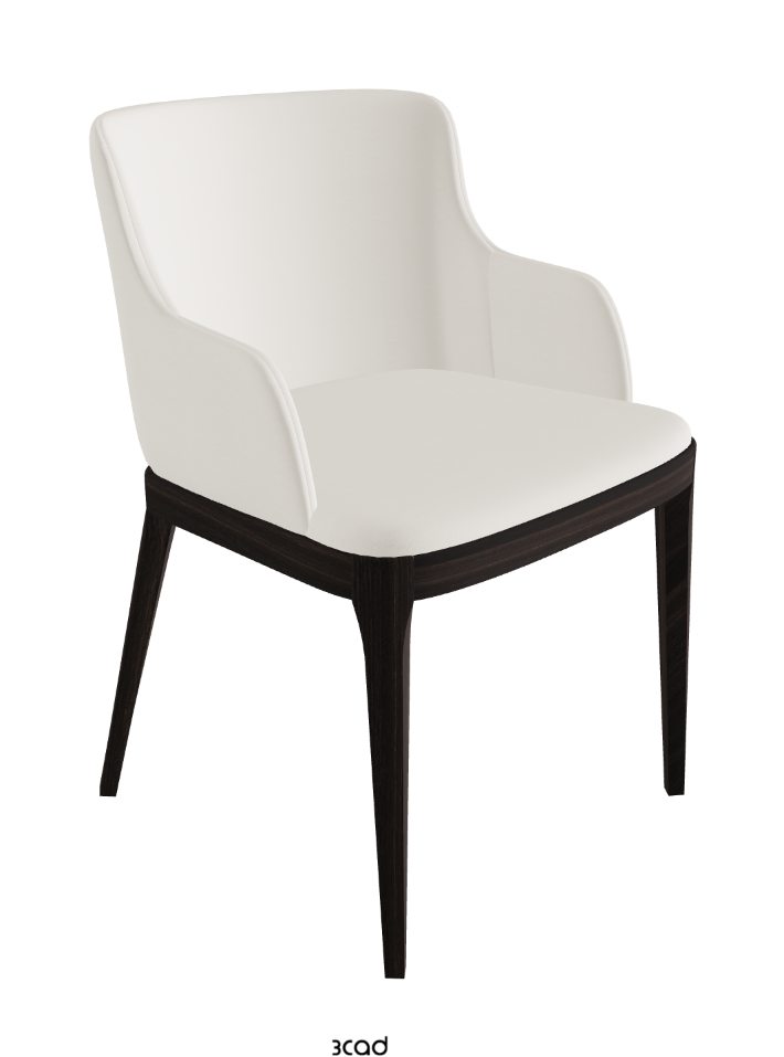 Magda Dining Armchair_Burned Oak Stained Ashwood_Synthetic Leather_Lino
