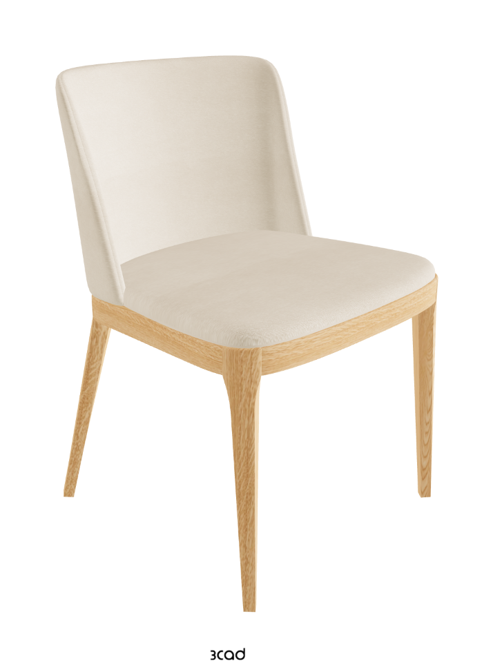 Magda Dining Chair_Natural Ashwood_Fabric_B922