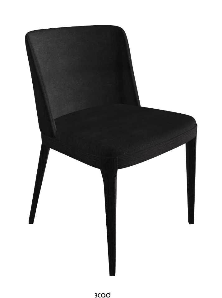 Magda Dining Chair_Open Pore Matt Black Ashwood_Fabric_B932