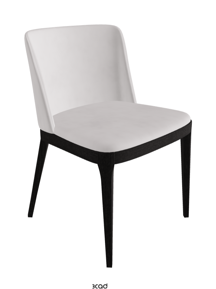 Magda Dining Chair_Open Pore Matt Black Ashwood_Micro Nubuk_White