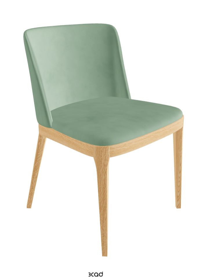 Magda Dining Chair_Natural Ashwood_Micro Nubuk_Mint