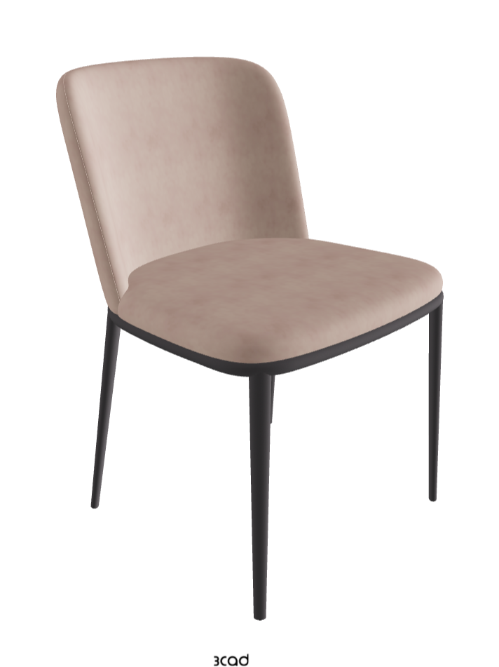 Magda ML Dining Chair_Graphite Embossed_Micro Nubuk_Dusty Rose