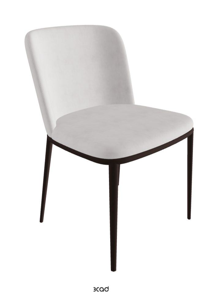 Magda ML Dining Chair_Bronze Embossed_Micro Nubuk_White