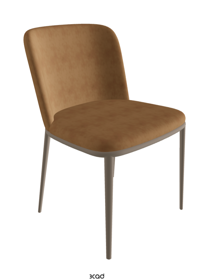 Magda ML Dining Chair_Titanium Embossed_Micro Nubuk_Almond