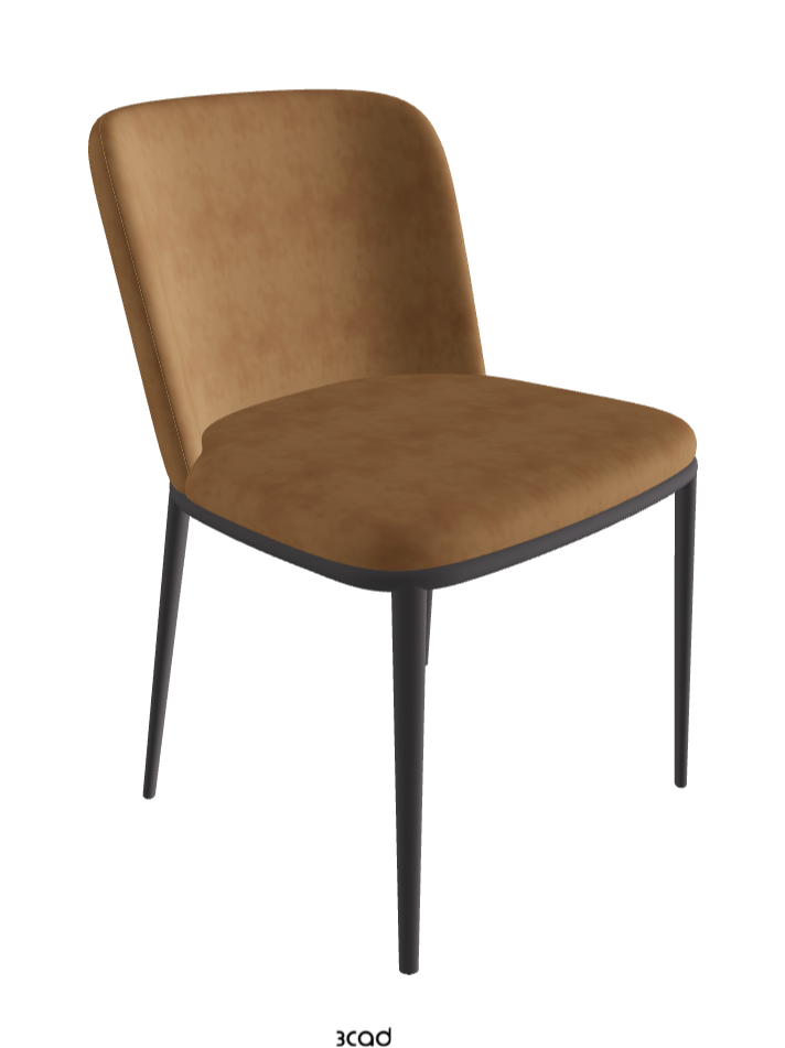 Magda ML Dining Chair_Graphite Embossed_Micro Nubuk_Almond