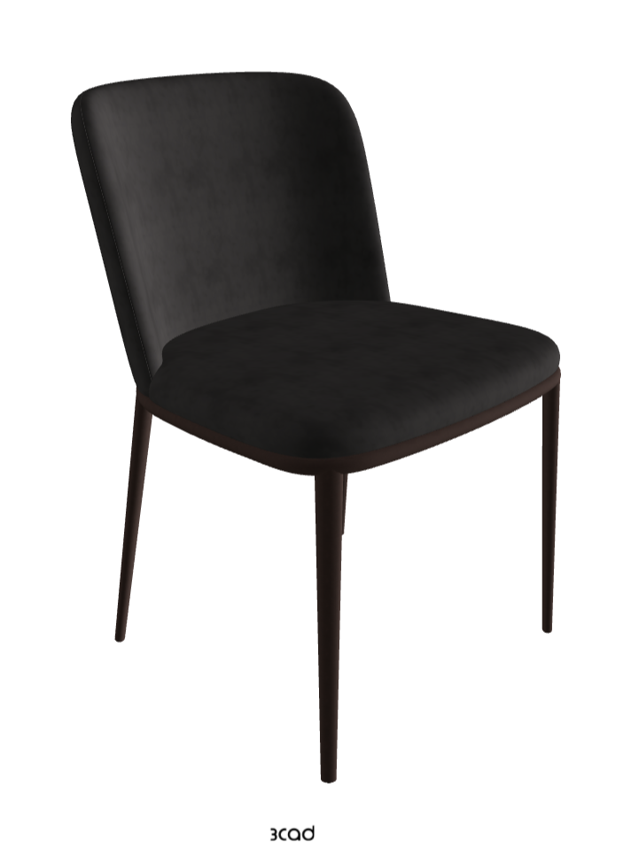 Magda ML Dining Chair_Bronze Embossed_Micro Nubuk_Charcoal
