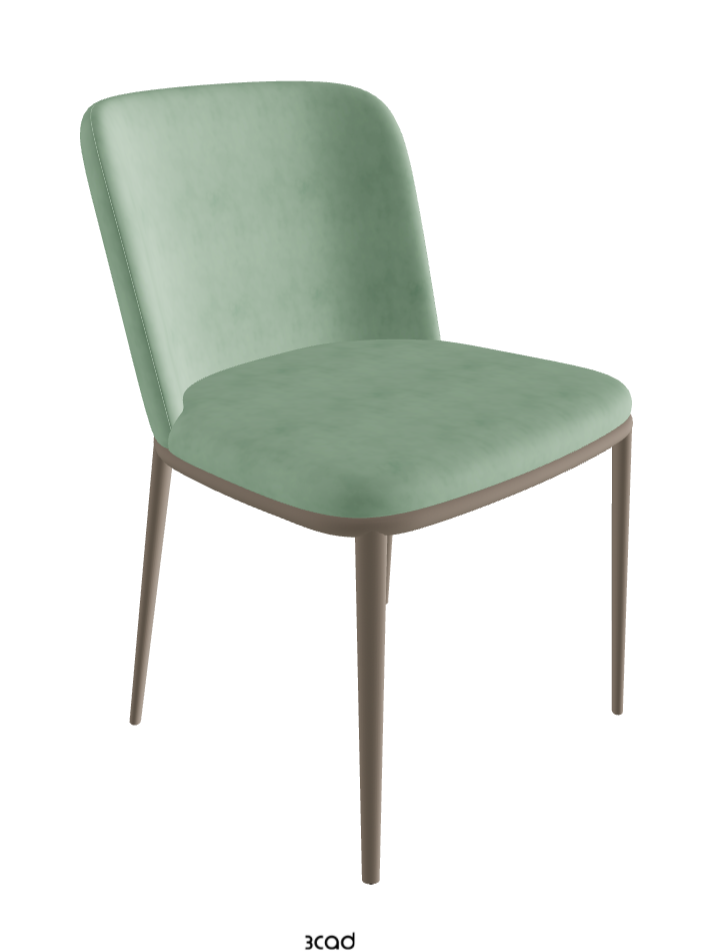 Magda ML Dining Chair_Titanium Embossed_Micro Nubuk_Mint