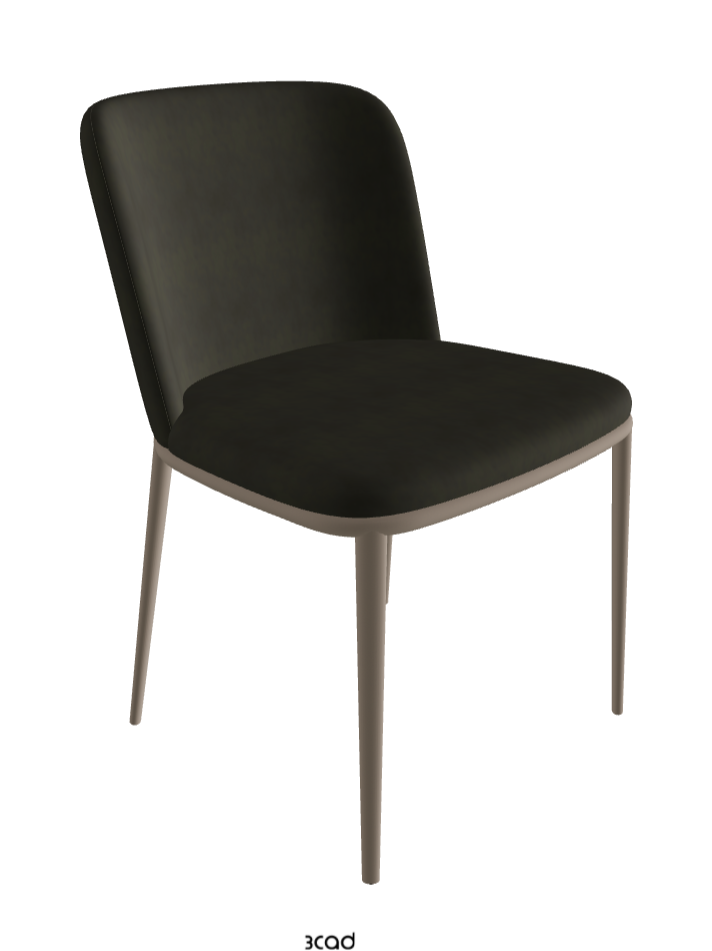 Magda ML Dining Chair_Titanium Embossed_Micro Nubuk_Musk