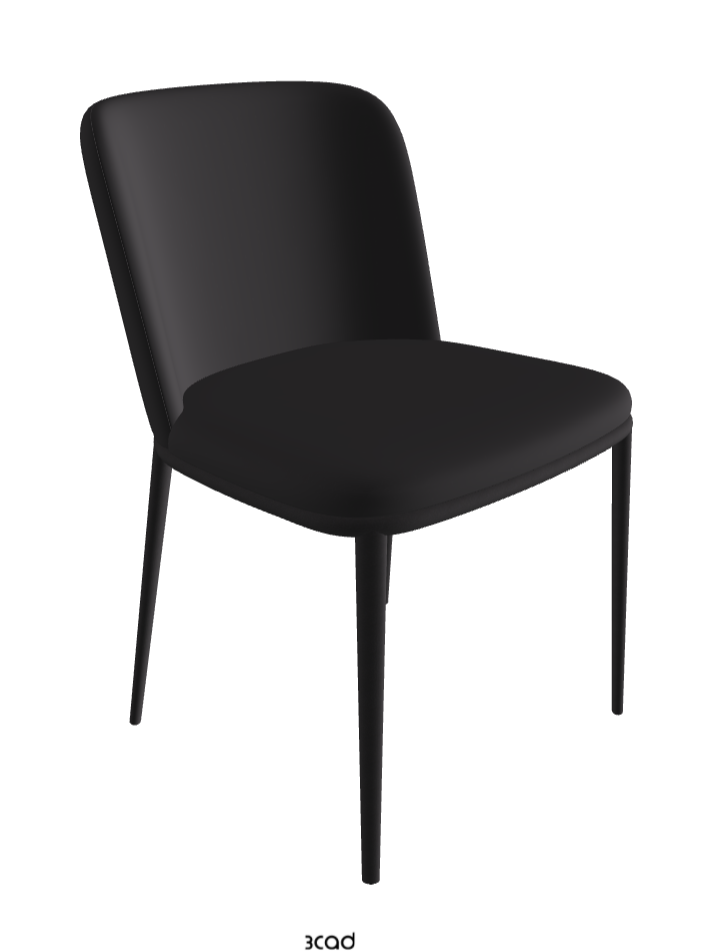 Magda ML Dining Chair_Black Embossed_Glove Soft Leather_Hornet