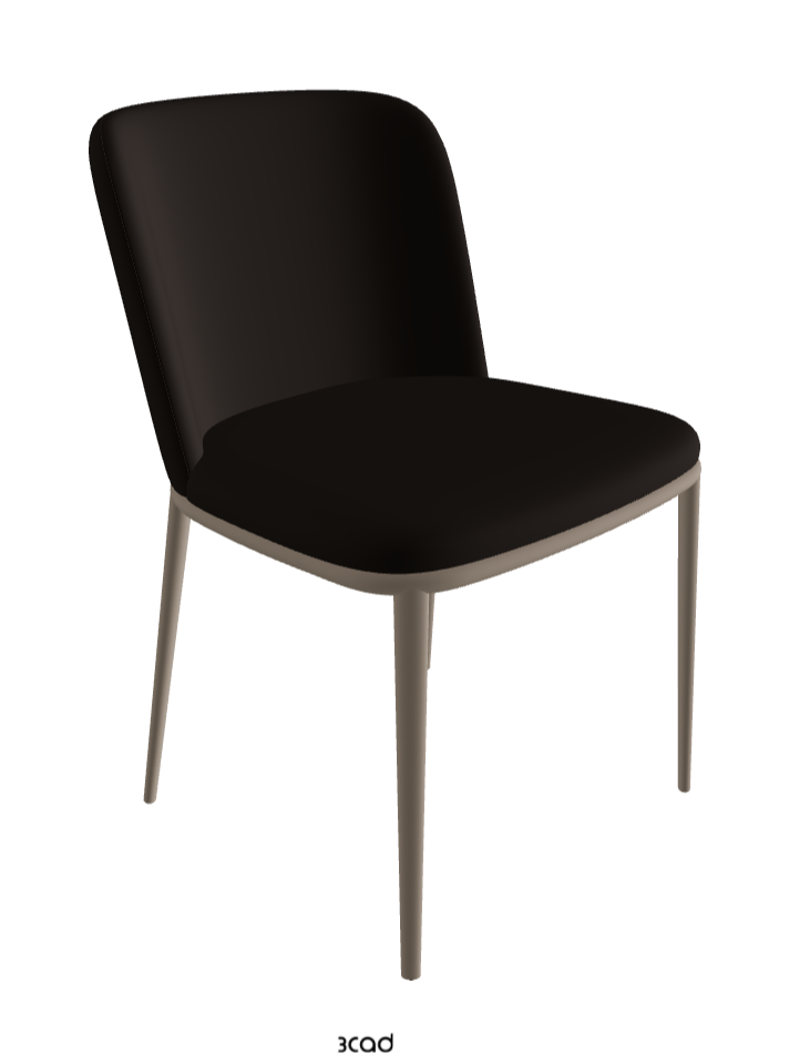 Magda ML Dining Chair_Titanium Embossed_Soft Leather_Moka