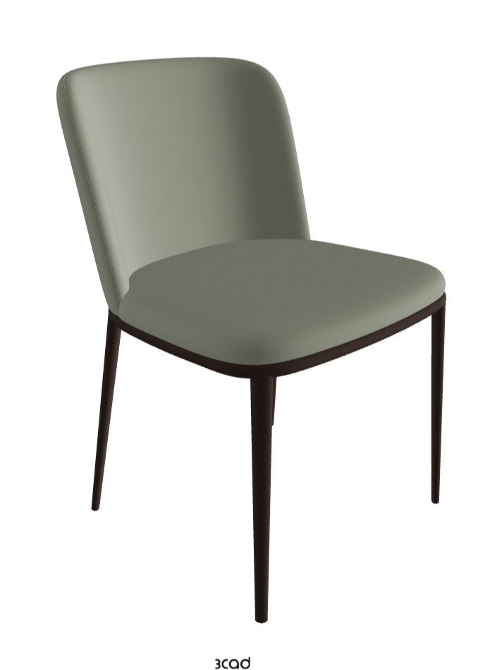 Magda ML Dining Chair_Bronze Embossed_Soft Leather_Cenere