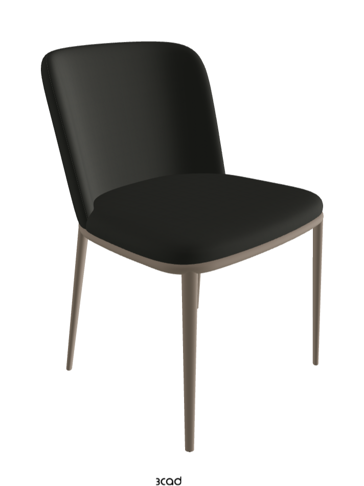 Magda ML Dining Chair_Titanium Embossed_Soft Leather_Smoke