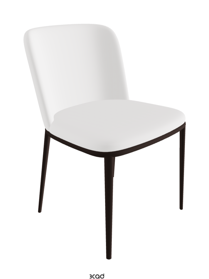 Magda ML Dining Chair_Bronze Embossed_Synthetic Leather_Bianco