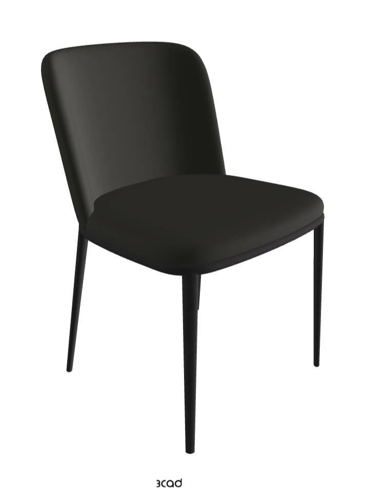 Magda ML Dining Chair_Black Embossed_Synthetic Leather_London