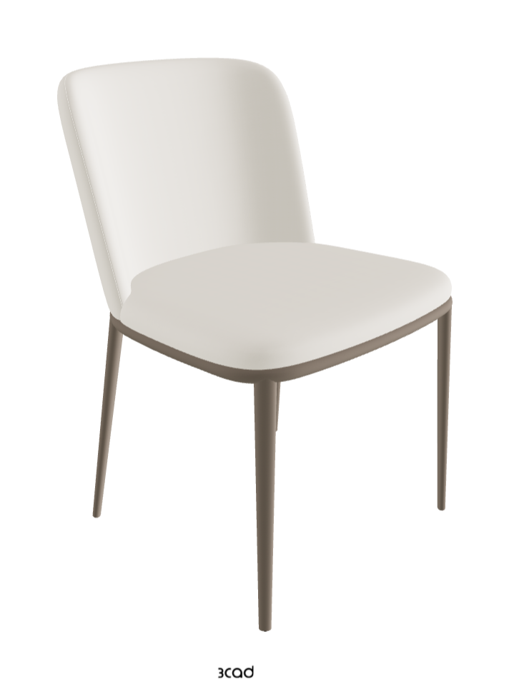 Magda ML Dining Chair_Titanium Embossed_Synthetic Leather_Lino
