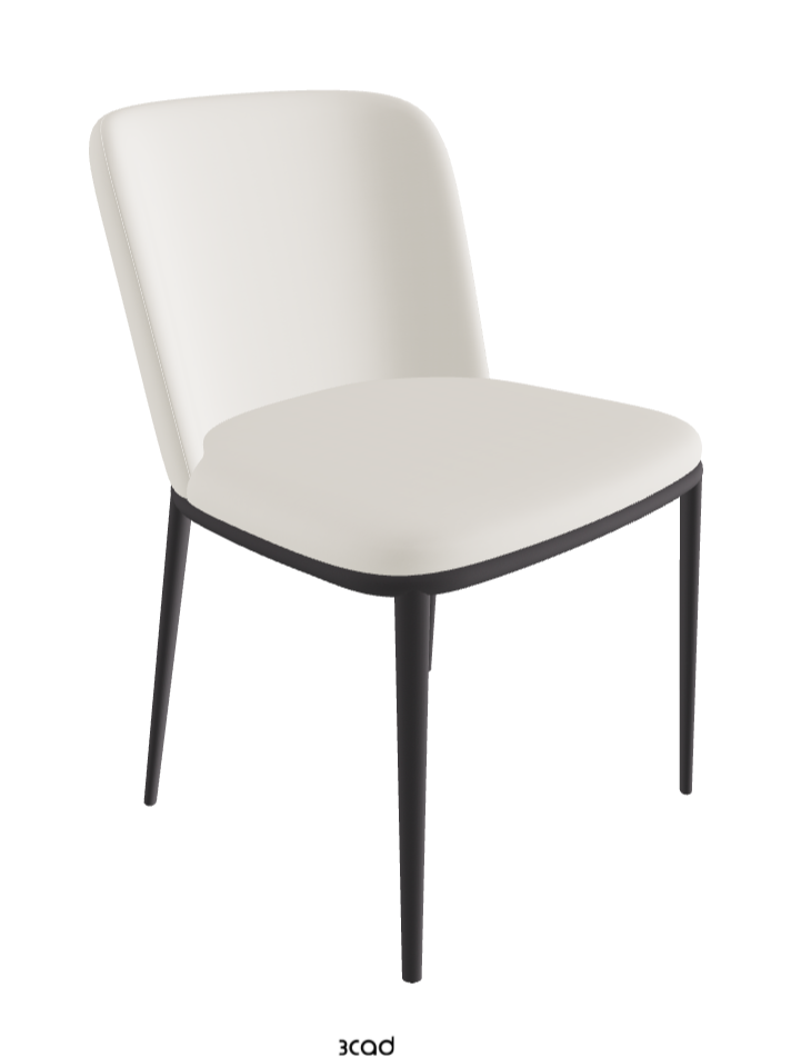 Magda ML Dining Chair_Graphite Embossed_Synthetic Leather_Lino