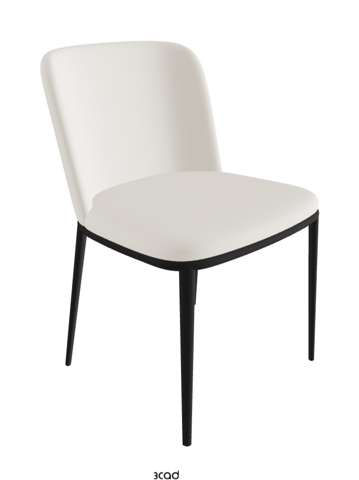 Magda ML Dining Chair_Black Embossed_Synthetic Leather_Lino