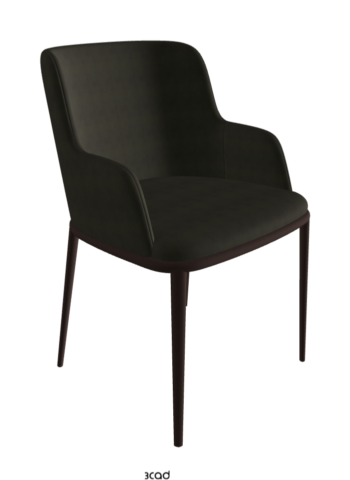 Magda ML Dining Armchair_Bronze Embossed_Micro Nubuk_Musk