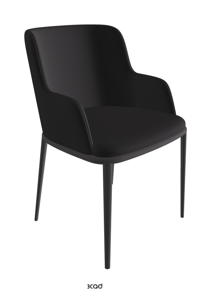 Magda ML Dining Armchair_Graphite Embossed_Glove Soft Leather_Hornet
