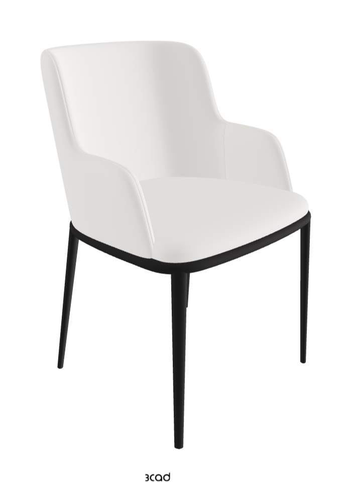 Magda ML Dining Armchair_Black Embossed_Soft Leather_Palladio