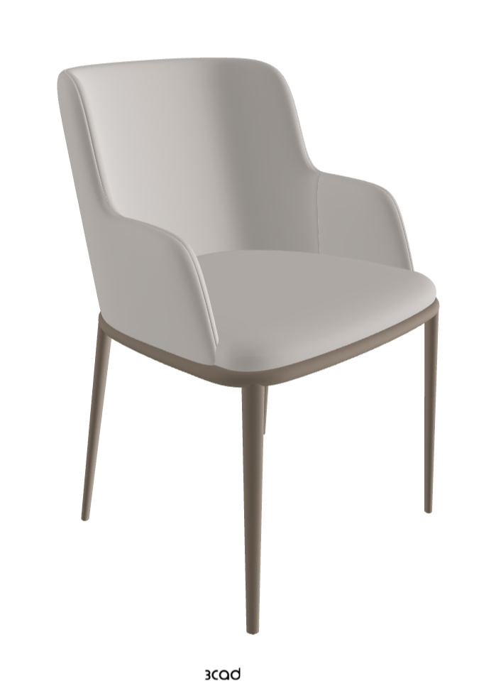 Magda ML Dining Armchair_Titanium Embossed_Soft Leather_Dakota