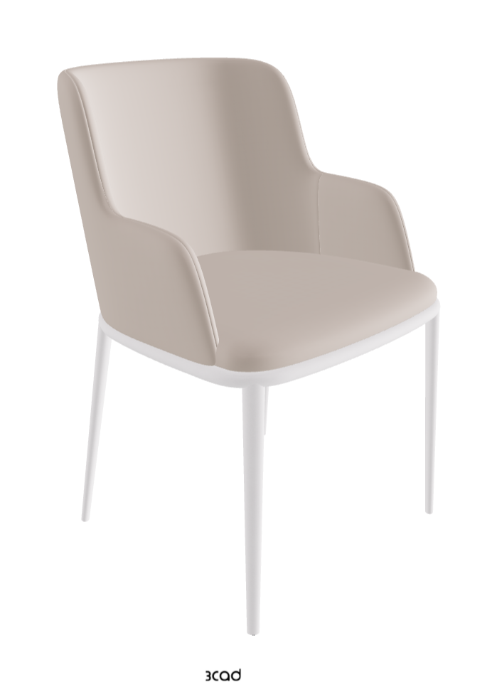 Magda ML Dining Armchair_Pearl Embossed_Soft Leather_Nymph