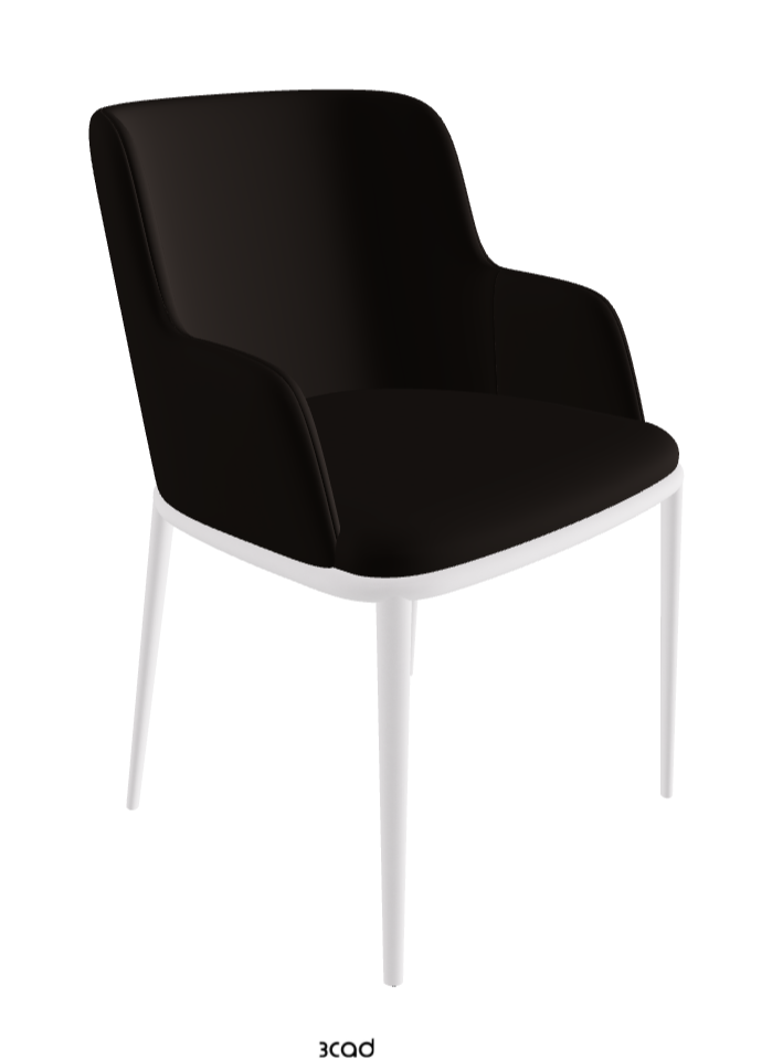 Magda ML Dining Armchair_Pearl Embossed_Soft Leather_Moka