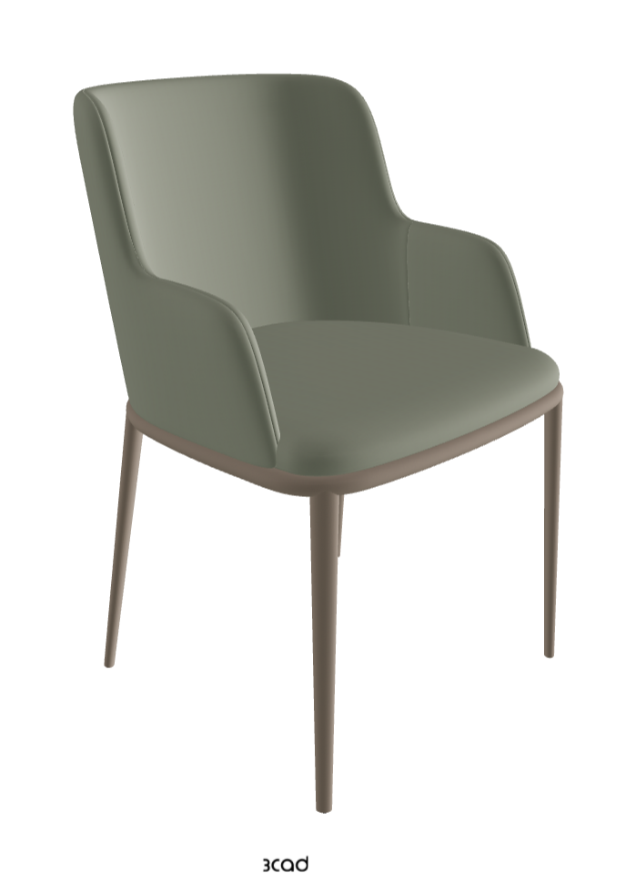 Magda ML Dining Armchair_Titanium Embossed_Soft Leather_Cenere