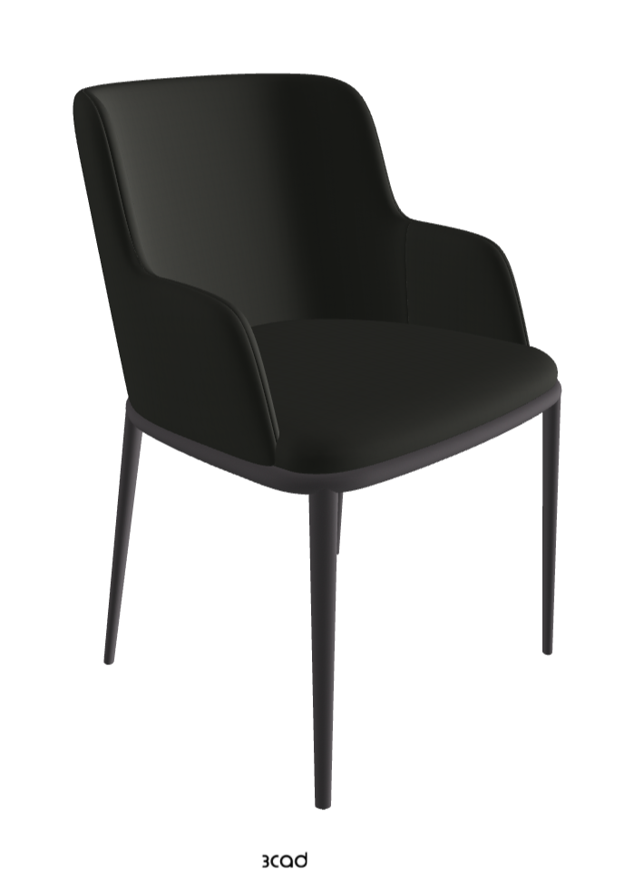 Magda ML Dining Armchair_Graphite Embossed_Soft Leather_Smoke