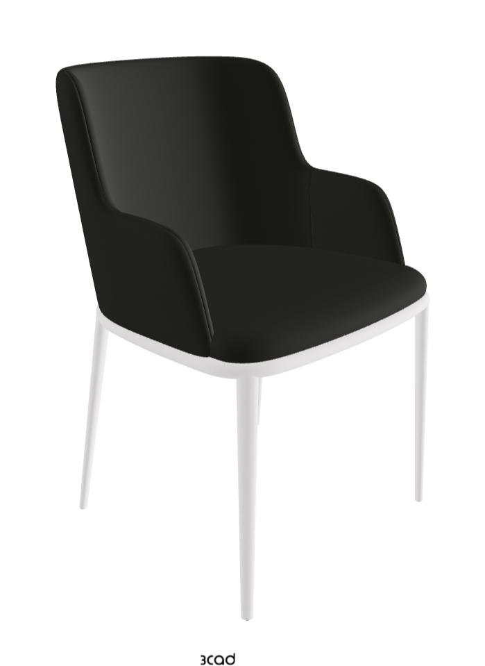 Magda ML Dining Armchair_Pearl Embossed_Soft Leather_Smoke