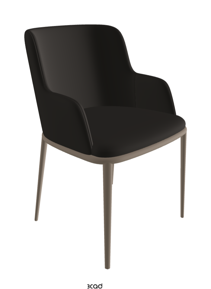 Magda ML Dining Armchair_Titanium Embossed_Soft Leather_Ardesia
