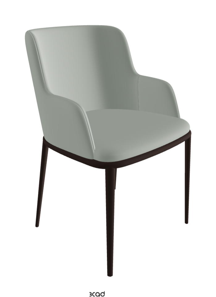 Magda ML Dining Armchair_Bronze Embossed_Soft Leather_Ice