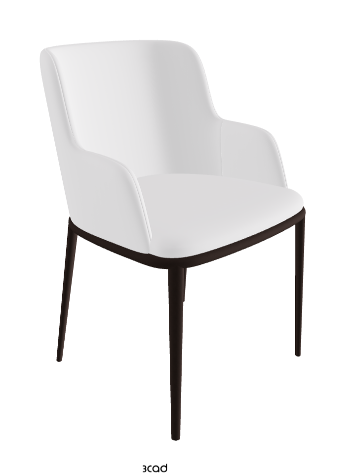 Magda ML Dining Armchair_Bronze Embossed_Soft Leather_Bianco