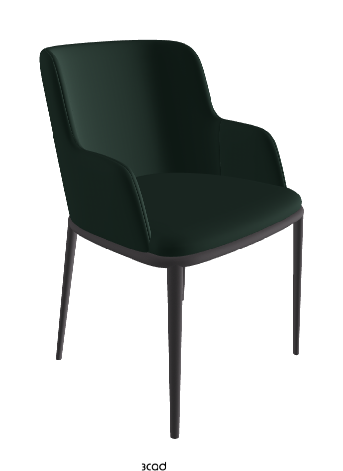 Magda ML Dining Armchair_Graphite Embossed_Soft Leather_Sherwood