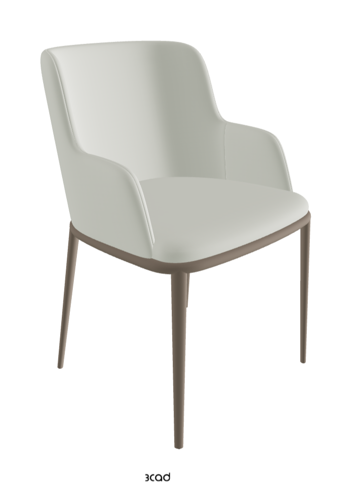 Magda ML Dining Armchair_Titanium Embossed_Soft Leather_Artico