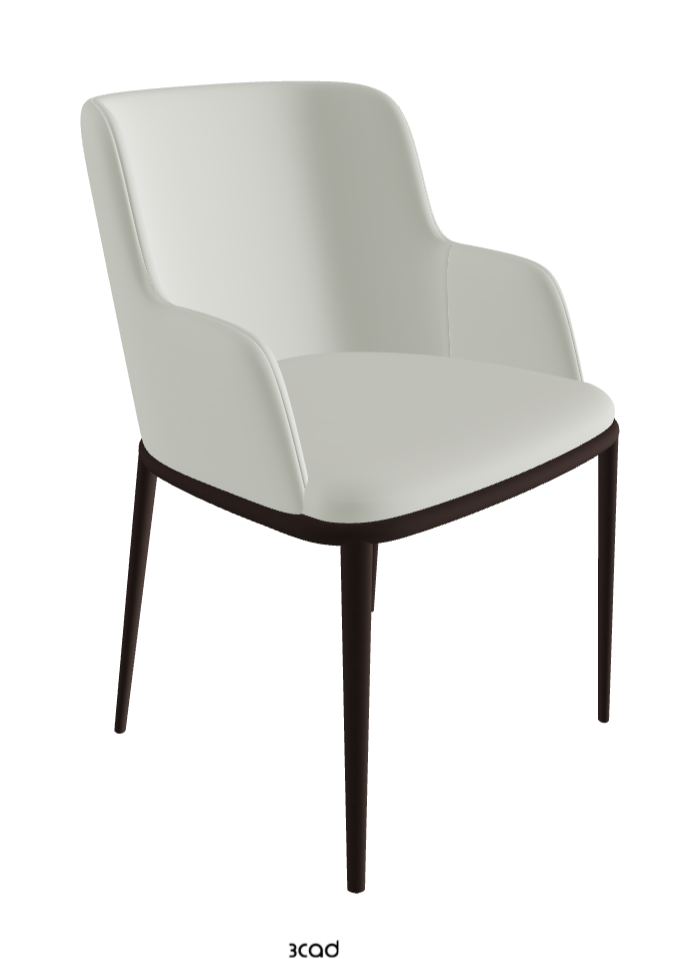 Magda ML Dining Armchair_Bronze Embossed_Soft Leather_Artico