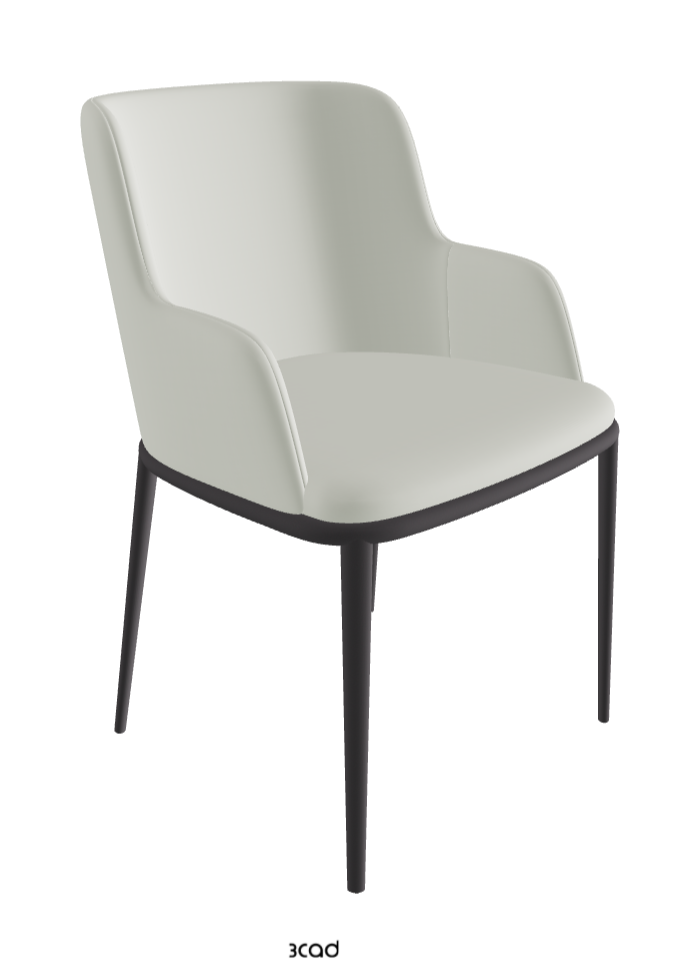Magda ML Dining Armchair_Graphite Embossed_Soft Leather_Artico