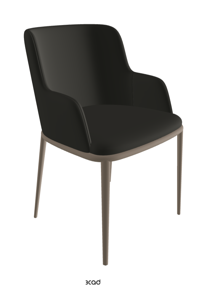 Magda ML Dining Armchair_Titanium Embossed_Synthetic Leather_London
