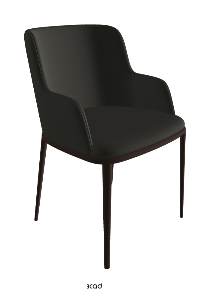 Magda ML Dining Armchair_Bronze Embossed_Synthetic Leather_London