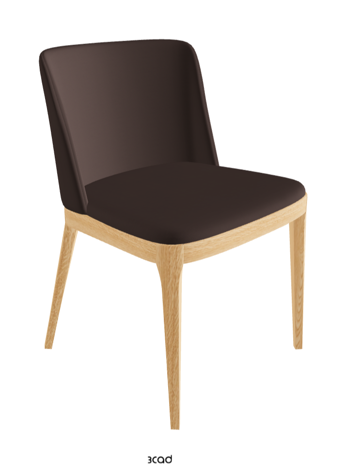 Magda Dining Chair_Natural Ashwood_Soft Leather_Marrone