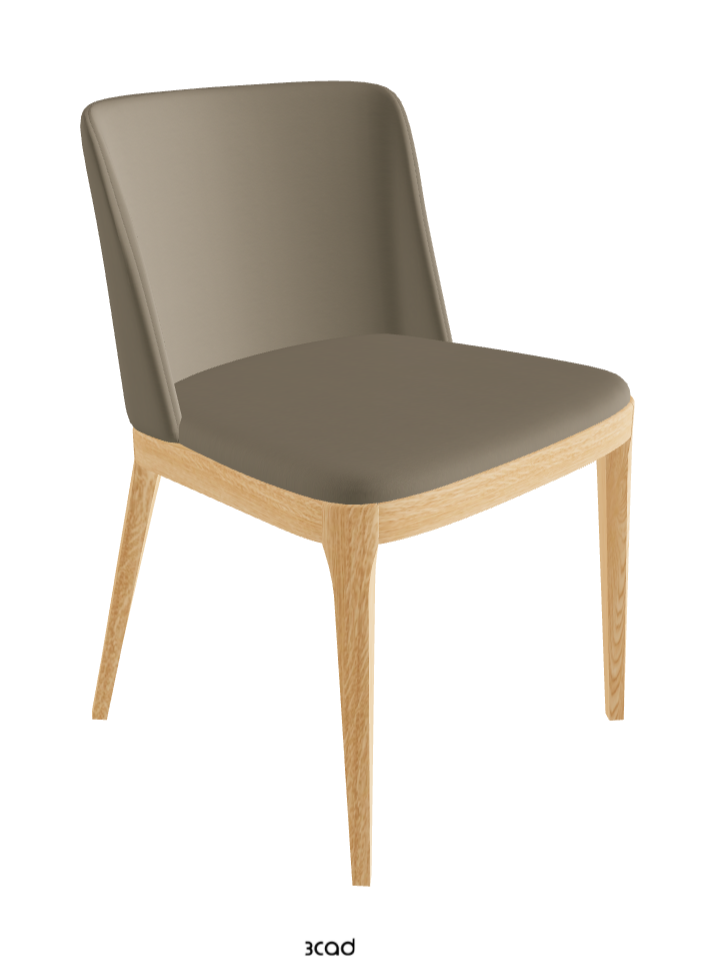 Magda Dining Chair_Natural Ashwood_Soft Leather_Tortora
