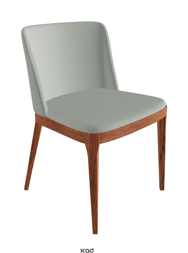Magda Dining Chair_Canaletto Walnut Stained Ashwood_Soft Leather_Ice