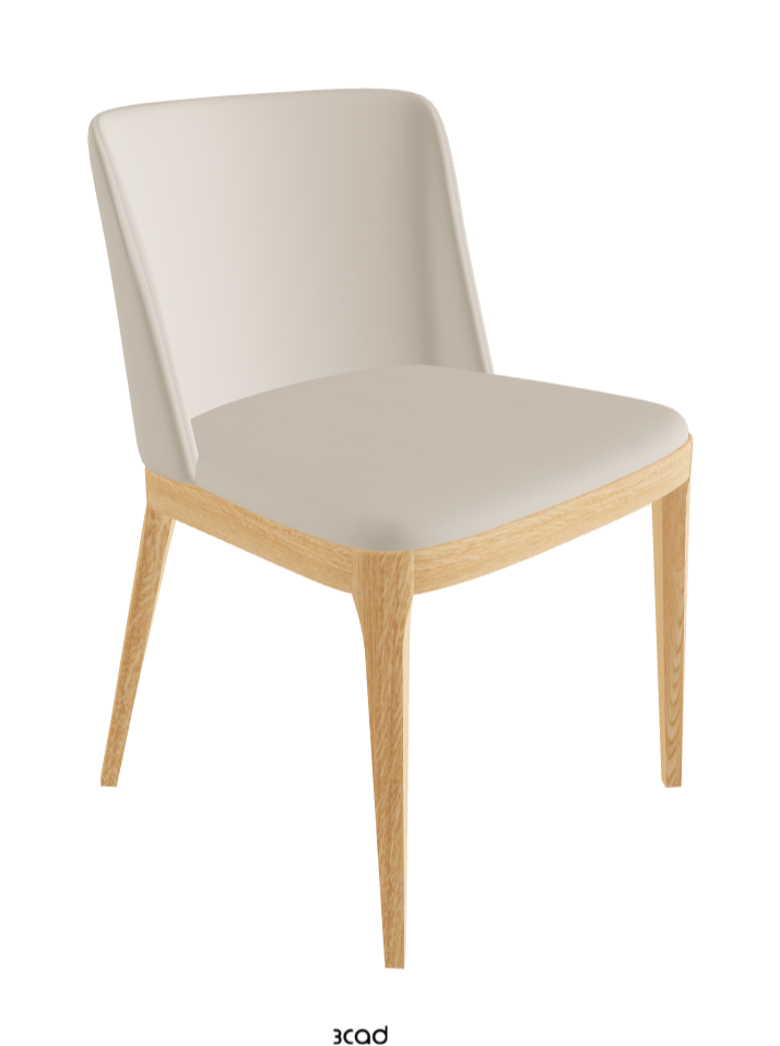 Magda Dining Chair_Natural Ashwood_Soft Leather_Cashmere