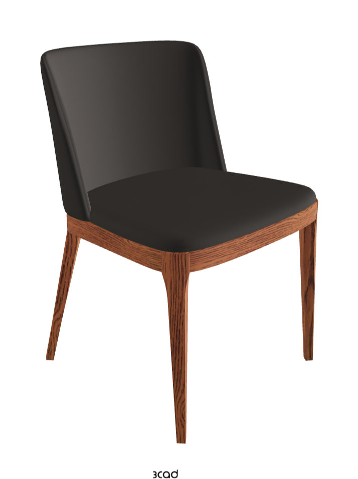 Magda Dining Chair_Canaletto Walnut Stained Ashwood_Soft Leather_Piombo
