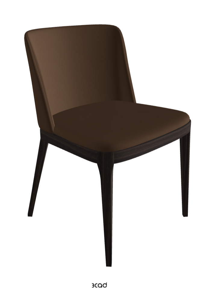 Magda Dining Chair_Burned Oak Stained Ashwood_Soft Leather_Biscotto