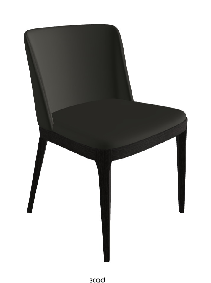 Magda Dining Chair_Open Pore Matt Black Ashwood_Synthetic Leather_London