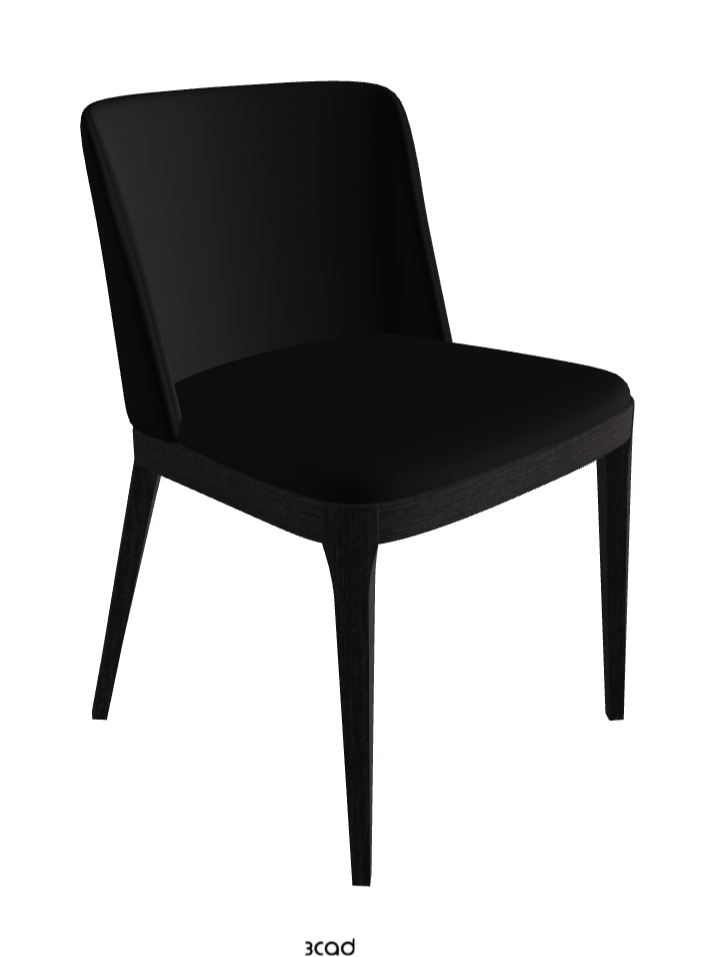 Magda Dining Chair_Open Pore Matt Black Ashwood_Synthetic Leather_Nero