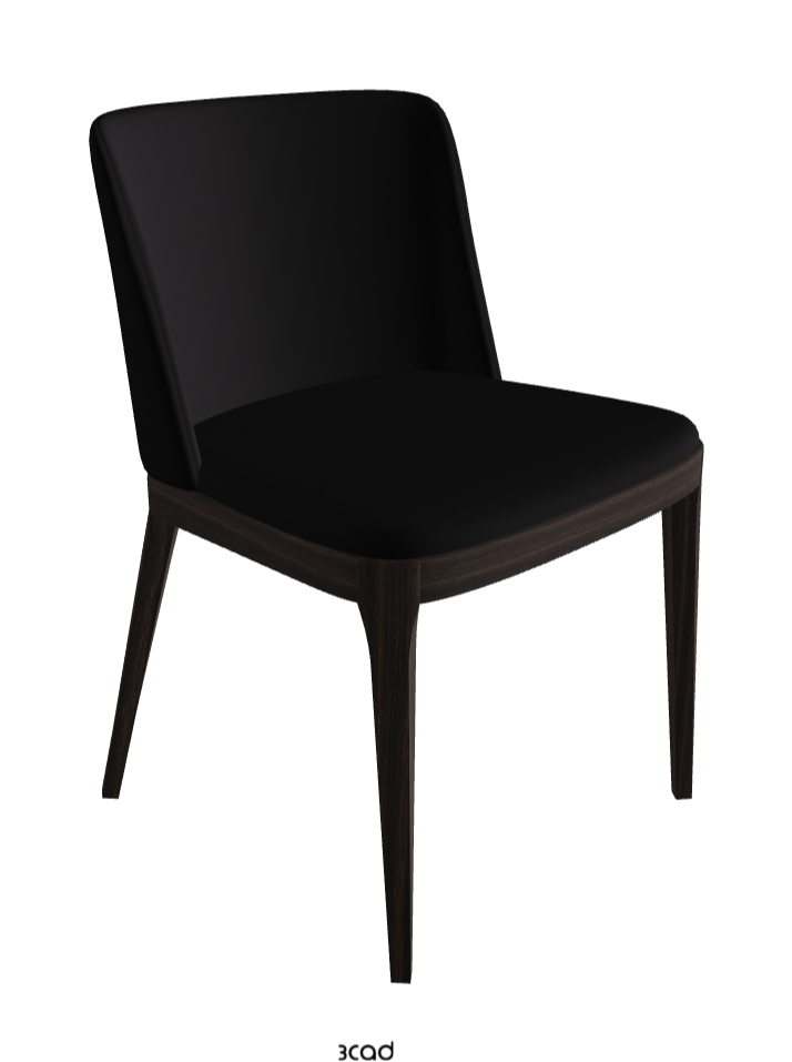 Magda Dining Chair_Burned Oak Stained Ashwood_Synthetic Leather_Nero